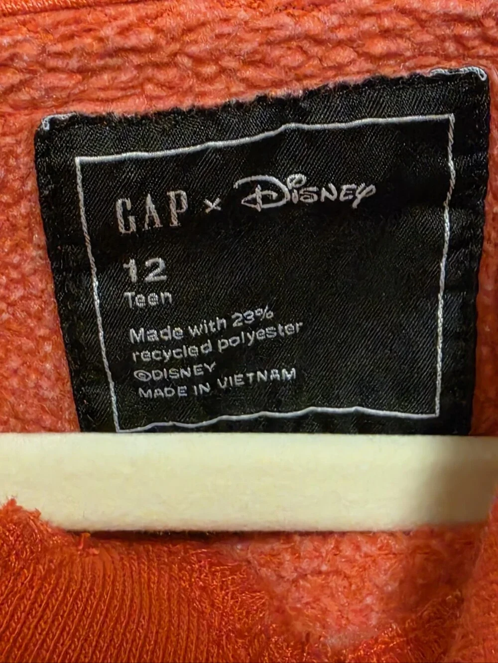 Gap x Disney Mickey Mouse Graphic Red Hoodie Kids Size 12